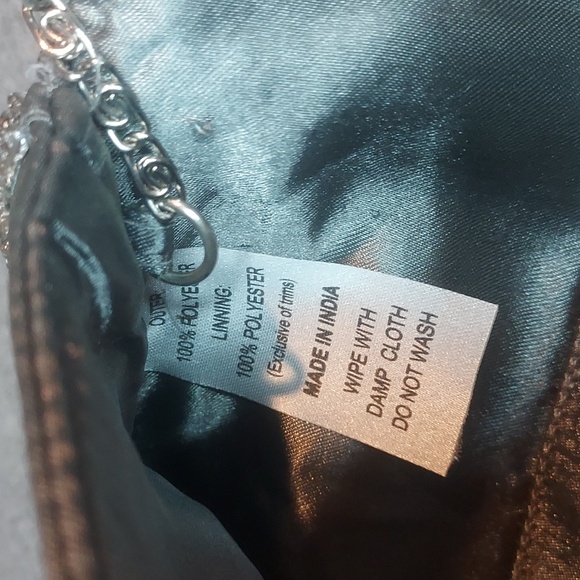 Lulu's Floral Embellished Clutch in Pink and Silver - Picture 6 of 10